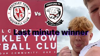 Brackley town vs Hereford FC last minute winner￼ [upl. by Ojeillib]