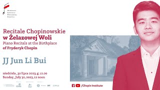 Sunday Chopin Recitals in Żelazowa Wola  JJ Jun Li Bui [upl. by Anolla]