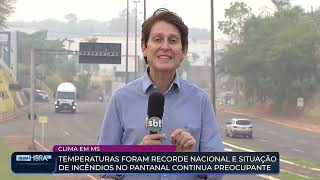 Frente fria alivia calor intenso no MS mas incêndios no Pantanal persistem [upl. by Robers]