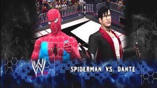 TMN  Dante vs Spiderman Atom Weight Tourney Rd1  WWE 13 [upl. by Hahnke822]