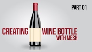 Illustrator Tutorial  Create Wine Bottle with Mesh  Draw Fast [upl. by Silera]