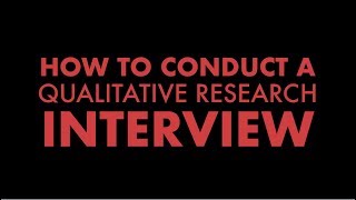 How to Conduct a Qualitative Interview [upl. by Reaht]