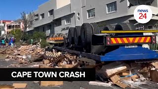 WATCH  Truck collides with several cars on Kloof Nek Road in Cape Town [upl. by Yenrab]