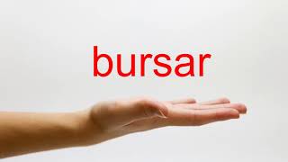 How to Pronounce bursar  American English [upl. by Htenay594]