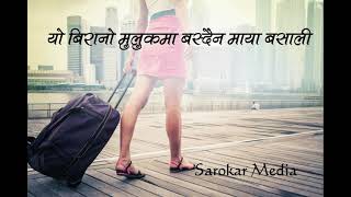 लाग्दछ मलाई रमाइलो मेरै पाखापखेरो Lyrics Lagdacha Malai Ramailo Lyrics in Nepali With Subtitle [upl. by Halac]