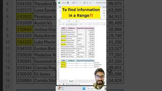 To find information in Range‼️Use Amazing Lookup Functions exceltips excel exceltutorial shorts [upl. by Aixela]