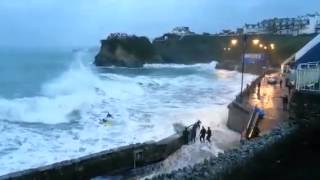 Surfers risking their lives on Towan Beach Newquay [upl. by Hardi]