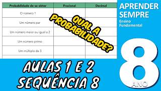 Aleatoriedades na Matemática 8º ano Aulas 1 e 2 sequencia 8 [upl. by Lovash148]