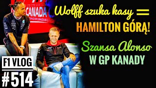 F1 Vlog514 Wolff szuka kasy dla Hamiltona Fatalny test Micka Russell po testach opon będą kraksy [upl. by Ednihek]