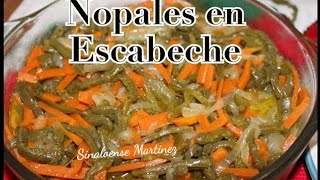 Receta Nopales en escabeche estilo sinaloa [upl. by Allebram]