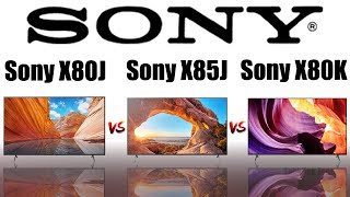 Sony X80J vs Sony X85J vs Sony X80K TV Comparison 2022  Which TV is better for you [upl. by Giavani659]