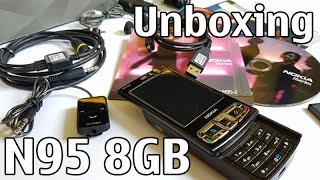 Nokia N95 8GB Unboxing 4K with all original accessories Nseries RM320 review [upl. by Cirded]