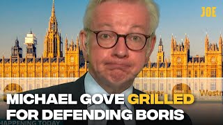 Just Michael Gove pretending he likes Boris Johnson after he resigned on the morning round [upl. by Yelda646]