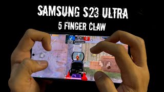 SAMSUNG S23 ULTRA  120 FPS 5 FINGER HANDCAM  PUBG MOBILE [upl. by Araihc]