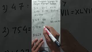 Cara Mengubah Bilangan Asli Menjadi Bilangan Romawi maths matematika mathstricks [upl. by Depoliti]