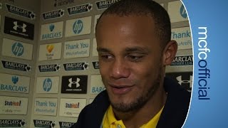 KOMPANY ON FANS Spurs 15 City Vincent Kompany reaction [upl. by Qirat719]