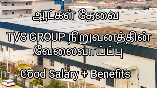 💥 ஆட்கள் தேவைTVS CompanyGood SalaryChennai Job Vacancy 2024Chennai Jobs Today Openings In Tamil [upl. by Allemrac]