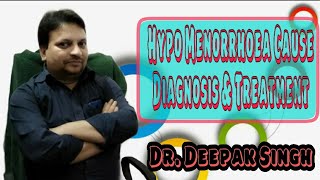 Hypo Menorrhoea Cause Diagnosis and Treatment  Scanty Menstruation  Dr Deepak Singh Gynae [upl. by Helali639]