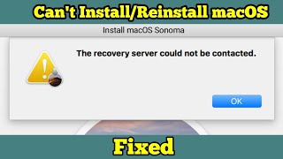 macOS Sequoia The Recovery Server Could Not Be Contacted Fixed [upl. by Schaaff]