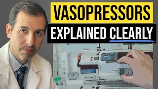 Vasopressors Explained Clearly Norepinephrine Epinephrine Vasopressin Dobutamine [upl. by Raddi]