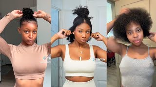 20 SIMPLE NATURAL HAIRSTYLES TUTORIALS 💞 PROTECTIVE HAIRSTYLE FOR WOC [upl. by Orabelle]