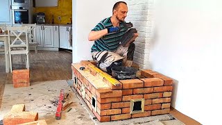 Im making a real smokeless brick stove that saves wood and heats for 50 hours straight [upl. by Hamlani]