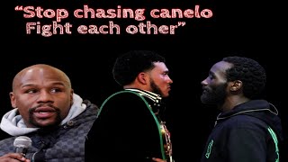 Mayweather “Crawford vs Benavidez the winner gets Canelo” [upl. by Ahsiken]