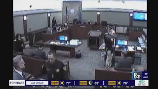 Alleged victim punches convicted sex offender in Las Vegas courtroom [upl. by Eitsrik]