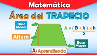 🔹📐ÁREA DEL TRAPECIO en 5 minutos  SÚPER FÁCIL  Aprendiendo [upl. by Ahsiam542]