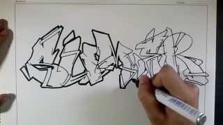 Graffiti quotSUMMERquot paso a paso Parte 1 [upl. by Dviad]