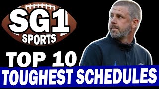 Top 10 Toughest Schedules in College Football for 2024 [upl. by Adan465]