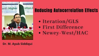 22 Reducing Autocorrelation IterationGLS  First Difference  NeweyWestHAC [upl. by Broddy]