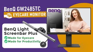 BenQ GW2485TC Monitor amp ScreenBar Plus  Productivity amp Care [upl. by Dewees]