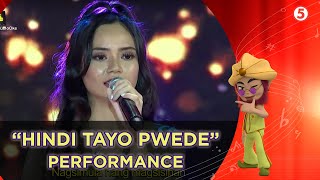 Sing Galing April 23 2021  quotHindi Tayo Pwedequot Regielyn Fernandez HulaOke Performance [upl. by Yrovi]