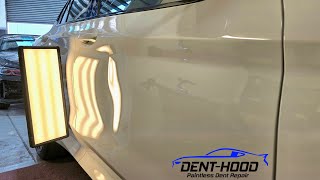 Paintless dent removal BMW X4 alluminium door [upl. by Nanda]