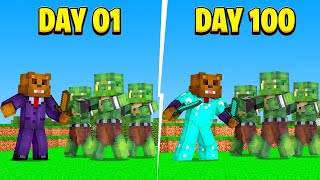 I Survived 100 HORRIFYING Days In A Minecraft Apocalypse [upl. by Akenom852]