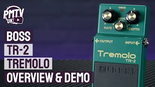 Boss TR2 Tremolo Pedal  Overview amp Demo Of This MustHave Tremolo Pedal [upl. by Mcconaghy839]