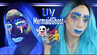 UV MermaidGhost Make Up I BloodMoonWeek I Fabilune [upl. by Eanrahs517]