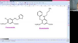 Structures of loop diuretics Bumetanide amp Ethacrynic Acid [upl. by Camila]