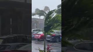 Tropical storm Ernesto hits Saint Martin with strong winds and rain [upl. by Eimorej]