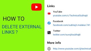 How To Delete Social Links from YouTube Channel [upl. by Onileba]