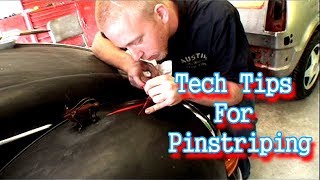 How To Freehand Pinstripe Pinstriping For Beginners [upl. by Natsirk987]