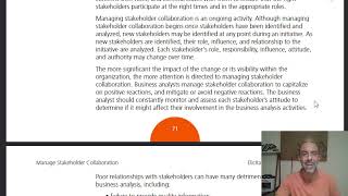 Business Analysis BABOK Guide Chapter 45 Manage Stakeholder Collaboration [upl. by Redla309]