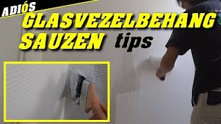 GLASVEZELBEHANG SCHILDEREN tips om glasvezelbehang BETER te sauzen [upl. by Deedahs844]