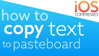 How to Copy Text to Pasteboard in 60 seconds  iOS Swift UIPasteboard [upl. by Horatio484]