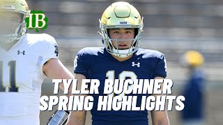 Tyler Buchner Spring Highlights For Notre Dame [upl. by Mastat]