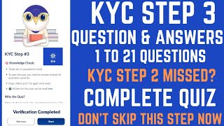 Ice Network Quiz KYC Step 2 QuestionampAnswersicenetworknewupdate [upl. by Kahcztiy409]