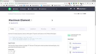 HackerRank  Maximum Element Solution [upl. by Sebastiano]