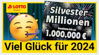 🎉 Silvester Millionen 🎉 im Sonntagsglück Nr 40  LOTTO Hessen  Rubbelkönig [upl. by Nesnej785]