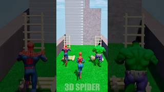 Ladder Run Challenge Spiderman vs Hulk vs Spider Girl spiderman gta [upl. by Kath]